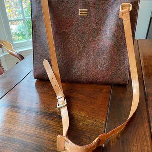 ETRO Coated Canvas  Paisley Patterned Cross-Body Bag